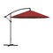 Pure Garden 10-Foot Offset Patio Umbrella with Cross Base, Red 50-102-R - alternate 4